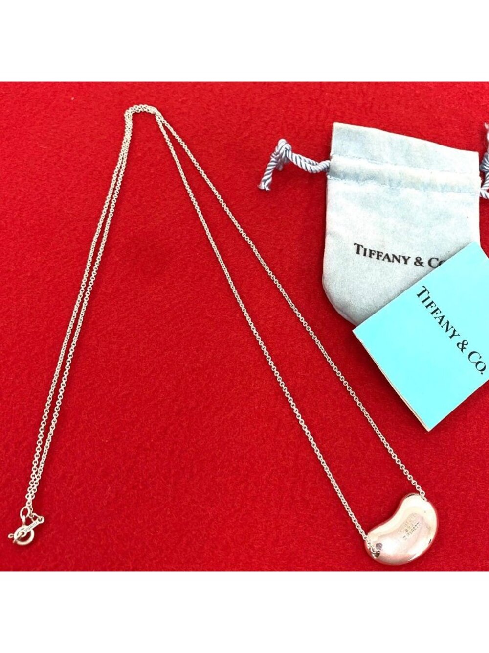Tiffany & Co Vintage Bean Necklace 925 Sterling Silver